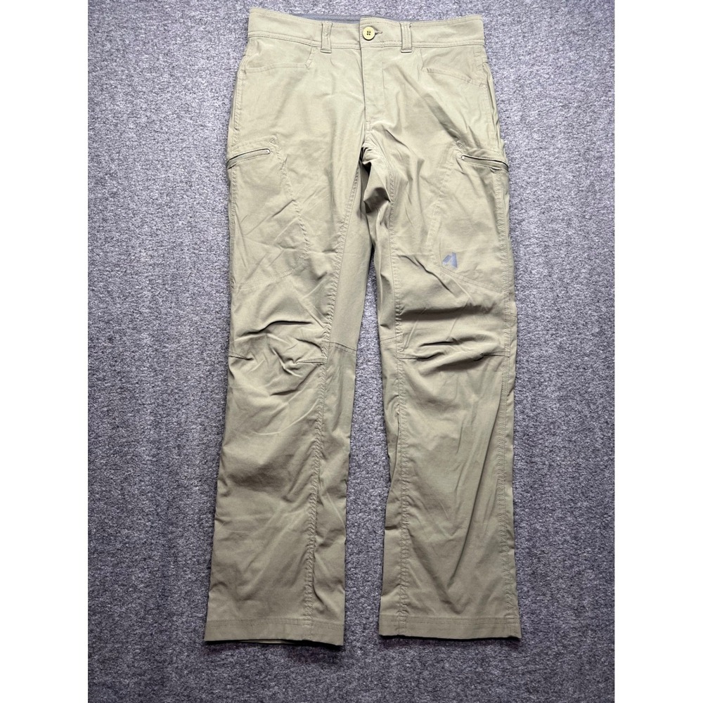 First Ascent Hiking Pants Mens 30x32 Olive Green Fits 32x32 Stretch Hiking Cargo